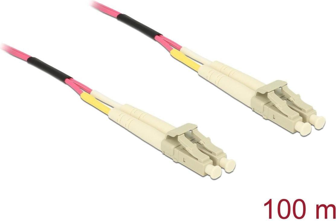 Delock glasvezelkabel LC duplex naar LC duplex multimode OM4 100 meter