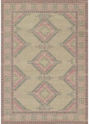Momeni Anatolia Medallion Wool and Nylon Blue Area Rug