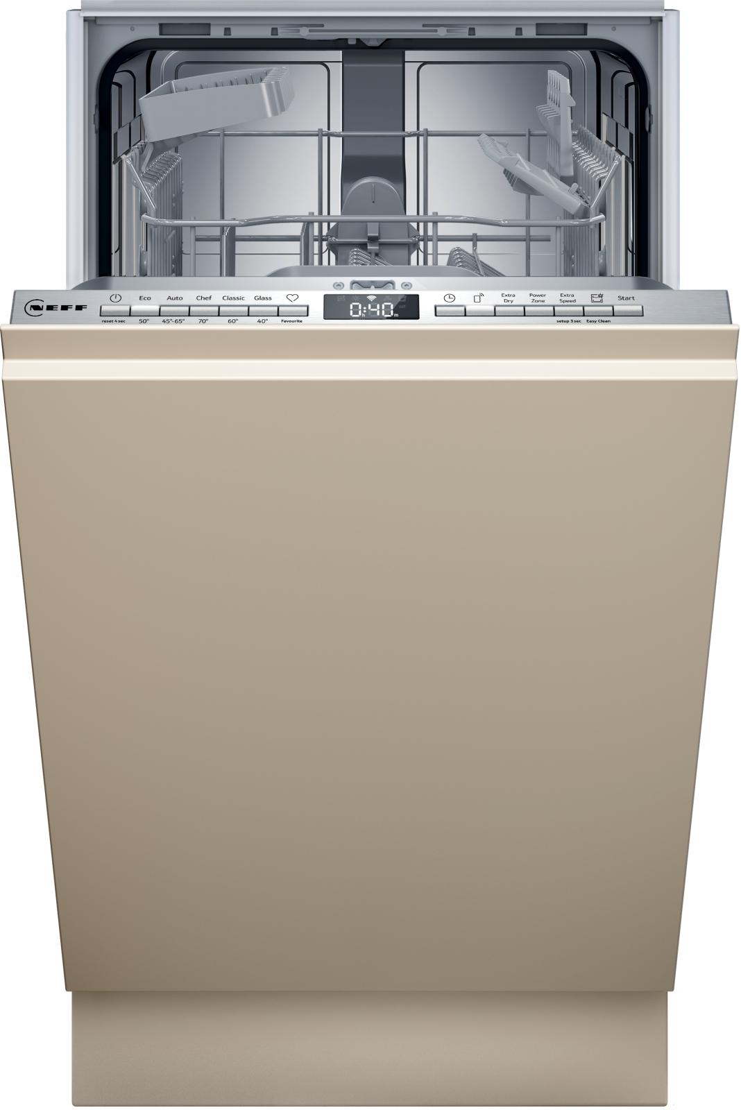 Neff S853HKX21E, Voll integriert, Single (45 cm breit), Edelstahl, Tasten, 1,75 m, 1,65 m