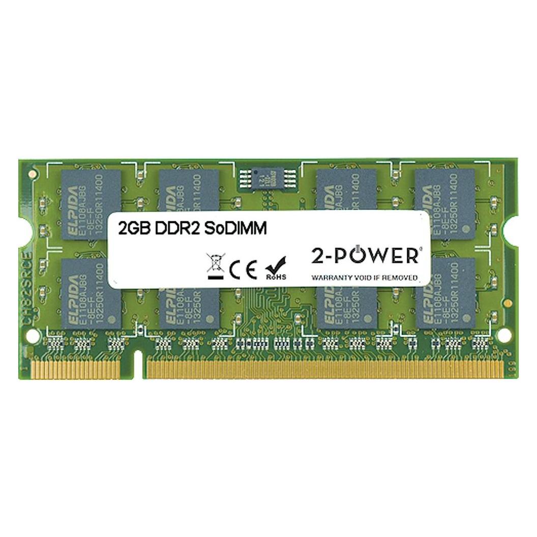 2-Power 2GB DDR2 800MHz SoDIMM (1 x 2GB, 800 MHz, DDR2-RAM, SO-DIMM) (MEM4302A)