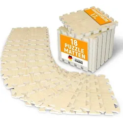 NEOLYMP Bodenschutzmatte Fitness 10mm extra dicke Trainingsmatte, Größe 32 x 32 x 1 cm in Braun 1817