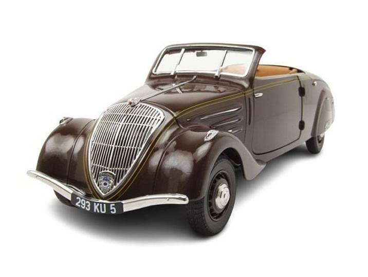 Norev Modellauto Peugeot 402 Eclipse 1937 chocolate braun, Maßstab 1:18