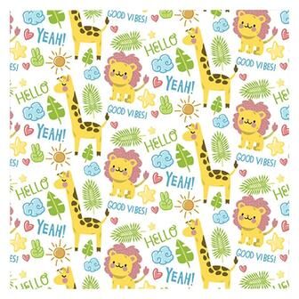 Uplift Essentials Self Adhesive Cartoon Printed Cat Grooming Restraint Wrap Fabric style 3 21.7 X 21.7 In