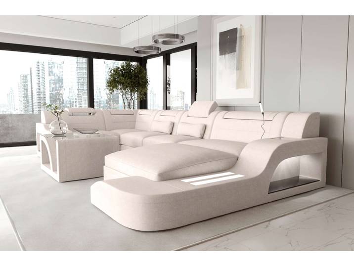 Wohnlandschaft Palermo U Form Stoffsofa