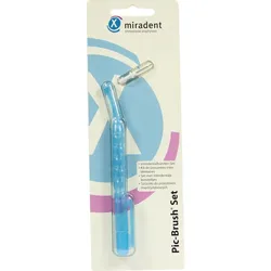 Miradent Pic-Brush Set Transp.blau 1Halt+1B 1 ST