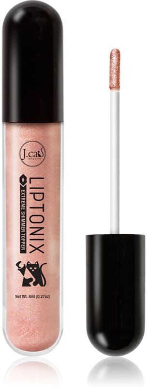 J.Cat Beauty Liptnix Extreme Shimmer Topper shimmering lip gloss shade 101 Pebble's BFF 8 g