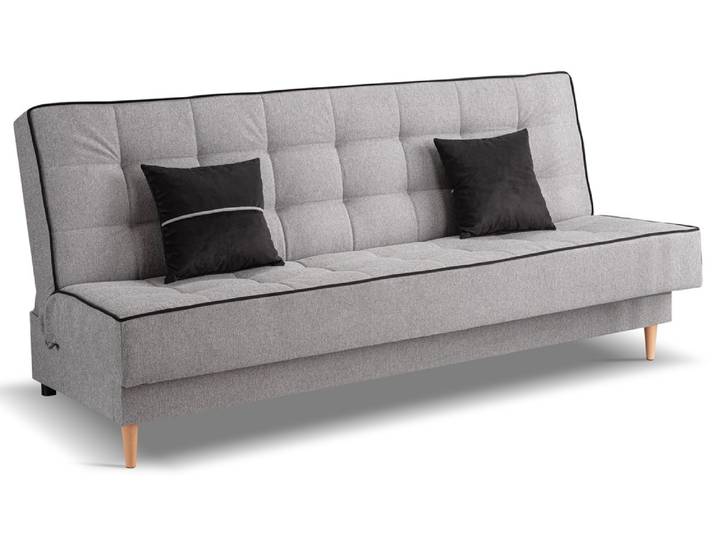 Schlafsofa 3-Sitzer Bono , 199cm , Strukturstoff , hellgrau