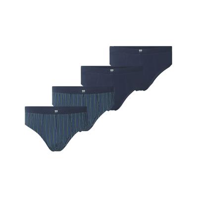 Slip JAN VANDERSTORM "4er Pack Slips BJERK", Herren, Gr. L, blau (dunkelblau), Unterhosen Slip