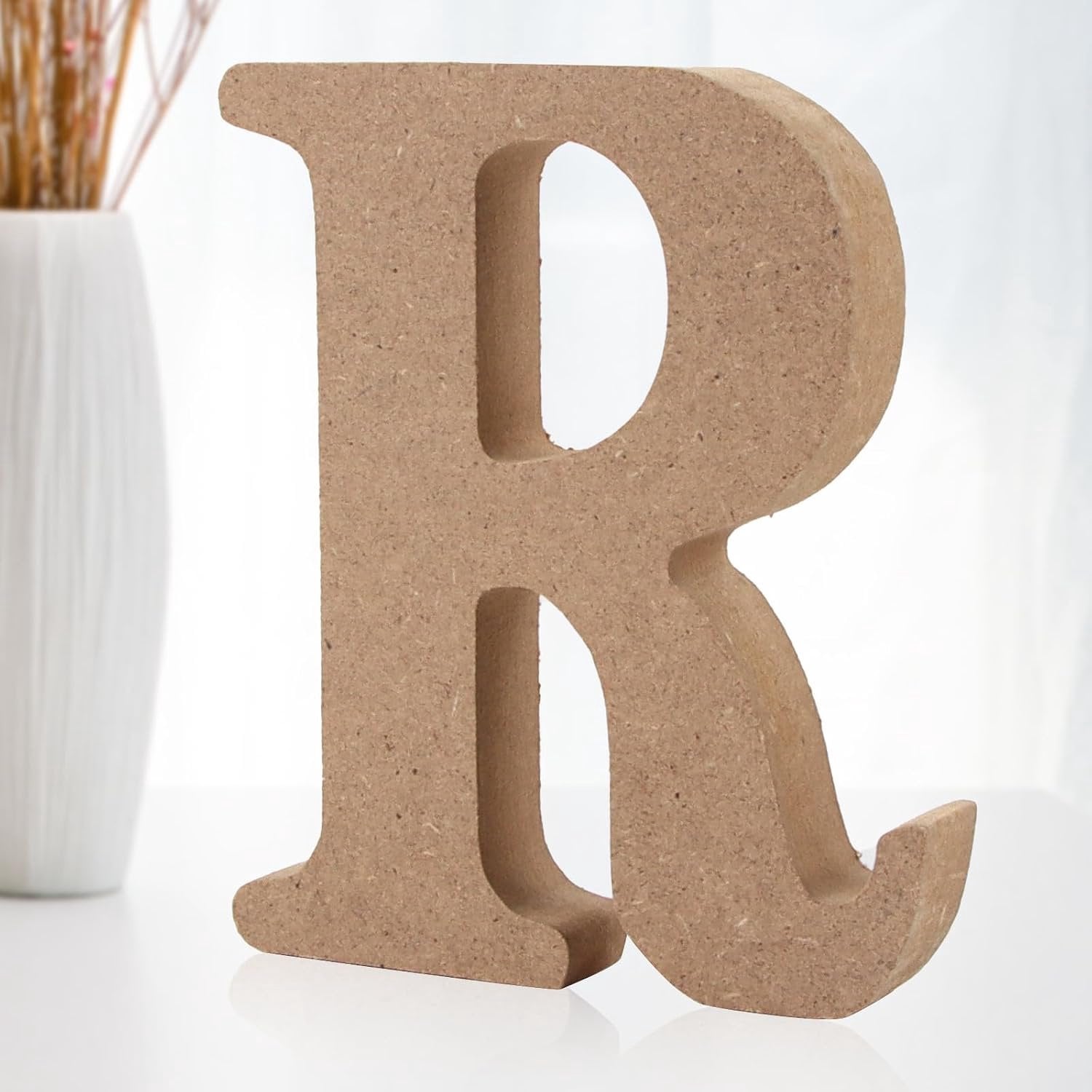 Vemera Decoratieve houten Scrabble letters voor woningdecoratie, 10 cm