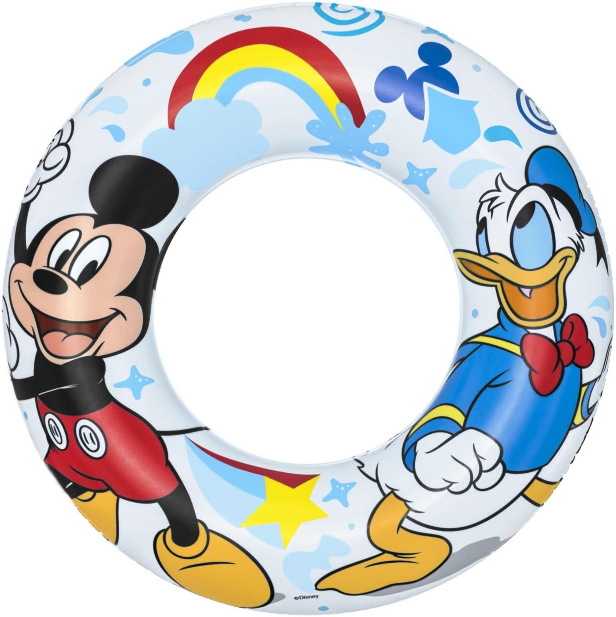 Bestway Disney Mickey ; Friends 56cm Inflatable Swim Ring for Kids - Pool Toy with Mickey Mouse and Donald Duck Design - Ages 3-6 Years