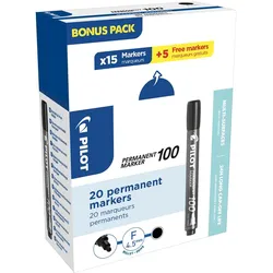 PILOT 100 Permanentmarker 1.0 mm Schwarz