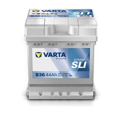 Varta Starterbatterie DYNAMIC SLI 44Ah 420A B36 [Hersteller-Nr. 544401042K262] für Peugeot, Autobianchi, Aixam, Fiat, Lancia, Citroën, Innocenti, Seat