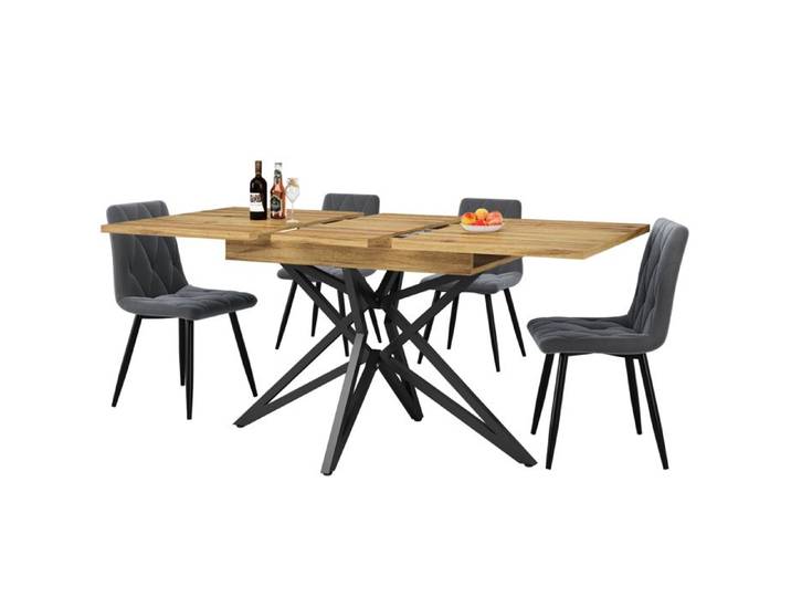 Table de repas - Mobilier repas - 4 personnes - interieur maison - pour repas famille - Noyer