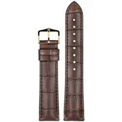 Hirsch 01028010-1-20 Uhren-Armband Duke L 20 mm Leder Dunkelbraun
