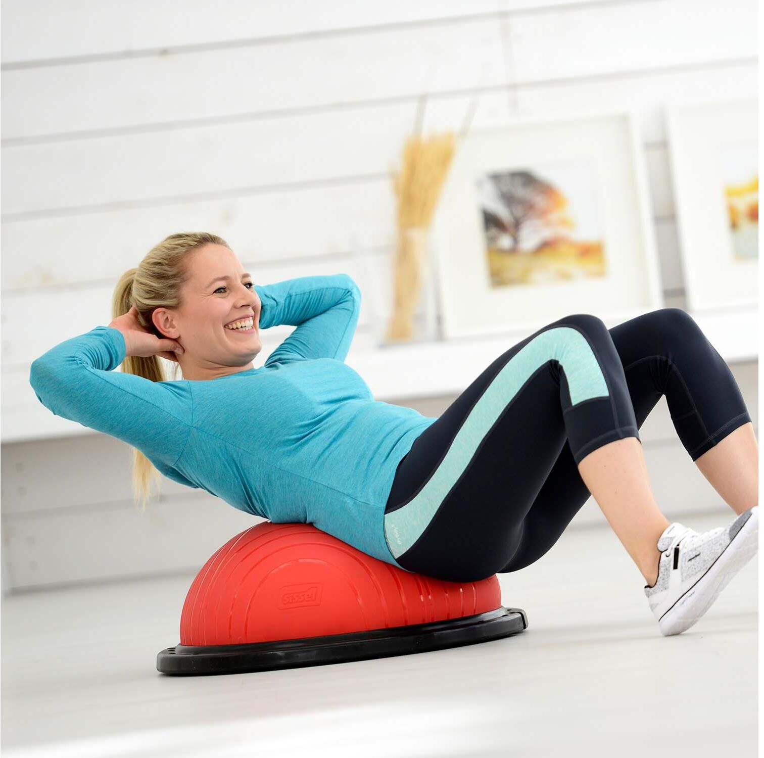 Balancetrainer SISSEL "Sport rot", rot, Balancetrainer, B/H/L: 25cm Ø 60cm, Materialmix, Balancetrainer, H:25cm Ø:60cm rot B/H/L: 25cm Ø 60cm