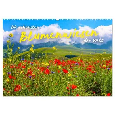 Die schönsten Blumenwiesen der Welt (Wandkalender 2027 DIN A2 quer), CALVENDO Monatskalender