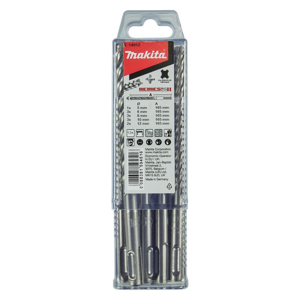 Makita ZESTAW WIERTEŁ SDS+ 12szt. NEMESIS 2 (5 Millimeter) (E-14912)
