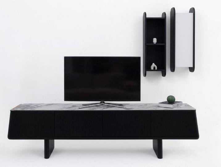 Xlmoebel Wohnwand Edle TV-Wohnwand mit viel Stauraum und modernem Charakter, (1-St)