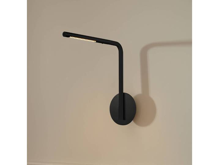 UMAGE Wandleuchte Omni Pivot, dimmbar, schwarz, für Schlafzimmer, Aluminium, Design