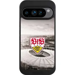 Nivocase Hülle für Google Pixel 9 Pro Handyhülle NIVOcore Case Schwarz Offizielles Lizenzprodukt Stadion (Google Pixel 9 Pro), Smartphone Hülle, Schwarz