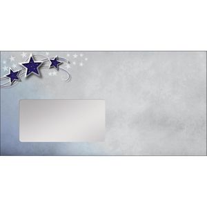 Weihnachtsumschläge DIN lang, Simply Stars, mit Fenster, 50 Stück