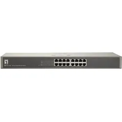 LevelOne FSW-1650 Fast Ethernet Switch 16Port New Line (16 Ports), Netzwerk Switch, Grau