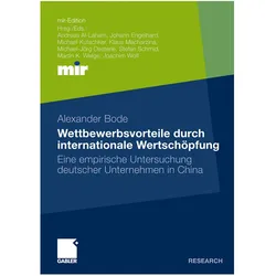 Wettbewerbsvorteile durch internationale Wertschöpfung, Fachbücher von Alexander Bode