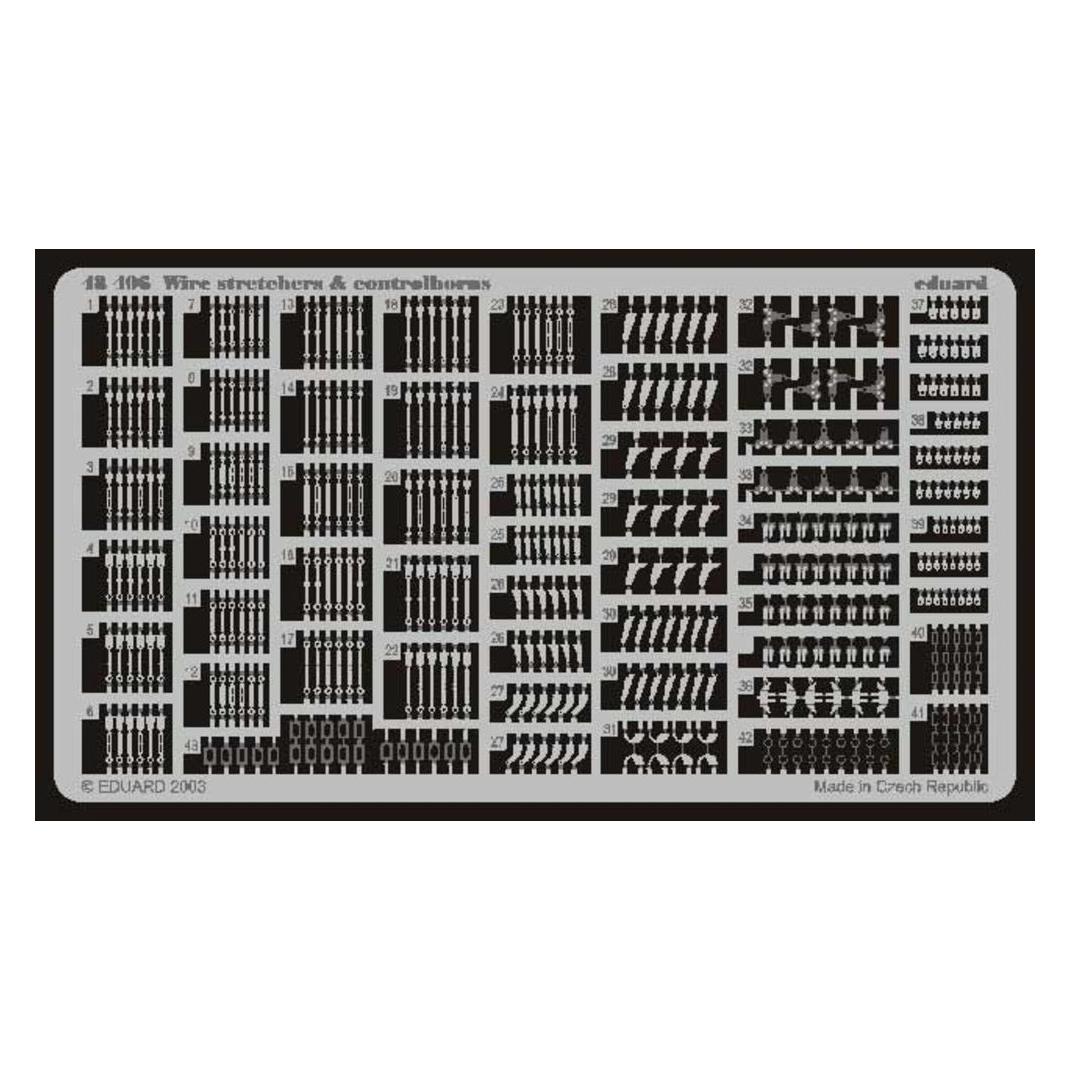 Eduard Wire stretchers & controlhorns (48406)