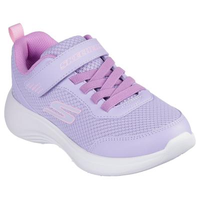 Sneaker SKECHERS "SELECTORS", Mädchen, Gr. 27, Textil, lila (lavendel), Lederimitat, Textil, Schuhe Sneaker, Slip-On Sneaker mit Klettverschluss, Größenschablone zum Download
