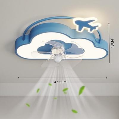 LED-Ventilator-Deckenleuchte Deckenventilatorleuchte Kinderzimmer Dekorative Möbelleuchte Schlafzimmerleuchte Starker Wind Leise Hervorhebung Stufenloses Dimmen mit Fernbedienung