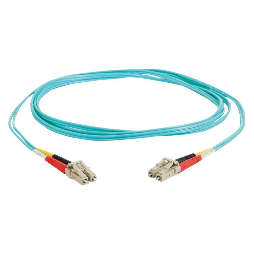 C2G LC-LC 10Gb 50/125 OM3 Duplex Multimode PVC Fiber Optic Cable (LSZH) (1 m) (85549)
