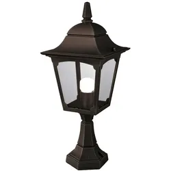 Elstead Lighting Chapel 1-flammige Außen-Sockelleuchte E27 IP44 Schwarz