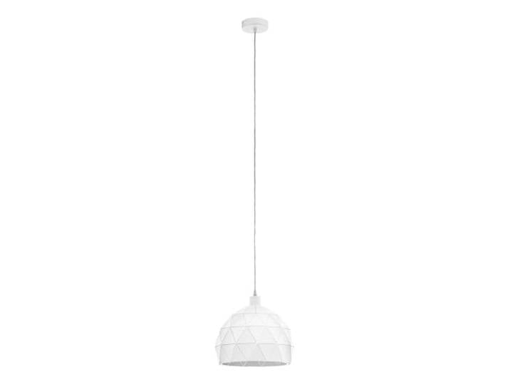 Eglo Suspension Roccaforte\, suspension 1 flamme\, lampe suspendue en acier blanc\, douille : E27\, Ø 40 cm