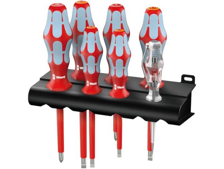 Wera 05022728001 3160 i/7 Jeu de tournevis\, acier inoxydable + Rack\, 7 pièces