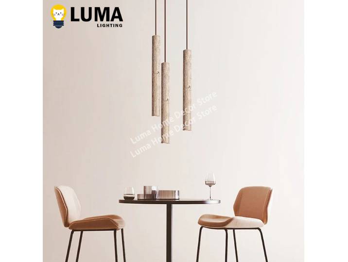 Mince jaune travertin LED pendentif lampe grotte pierre Suspension plafond suspension pour chambre chevet cuisine île salle à manger