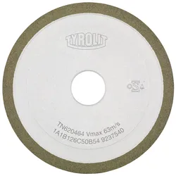 TYROLIT Kunstharzgebunden CBN für den Trockenschliff DxTxH 100x10x20 Für un- und niedriglegierte Stähle, hochlegierte Stähle und HSS., Form: 1A1, Art. 620464