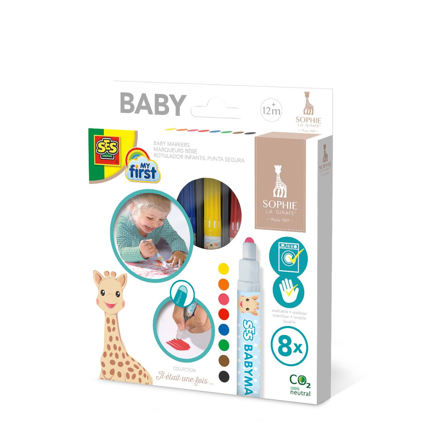 SES Creative Sophie la Girafe viltstiften voor baby's