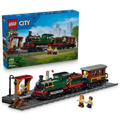 LEGO City 60511 Klassischer Dampfzug, Bauset mit Spielzeugzug für Kinder ab 7 Jahren
