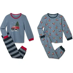 Tchibo - 2 Kinder-Pyjamas - Baby - Gr. 86/92 - dunkelblau