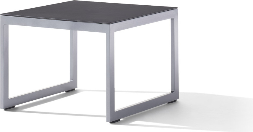 Sieger Loungetisch mit Glasplatte 60x60x44 cm