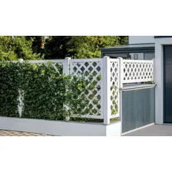 Rankgitter Wangerooge 60 x 180 auf 210 cm – Kunststoff, Anthrazit – stabiles Rangzaun - ideale Rankhilfe für Balkon, Garten & Terrasse