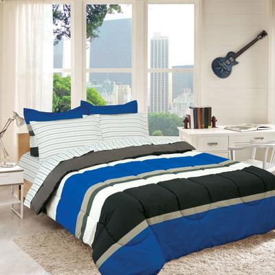 Brooklyn Flat Rugby Stripe Bed in a Bag