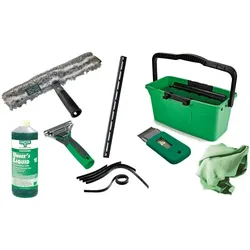 Fensterputz Set Unger Ergo für Fortgeschrittene AK114 mit Fensterreinigungsmittel FR100 Liquid 1 L