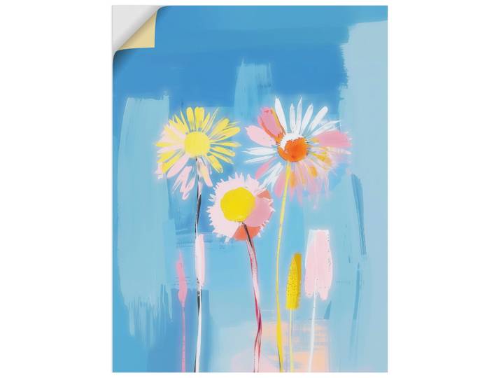 Wandbild ARTLAND Löwenzahn-Traumlandschaft , bunt (farbe bild(er): blau), B:60cm H:80cm, Bilder, Wandbild, als Alubild, Leinwandbild, Poster, Wandaufkleber in verschied. Grössen
