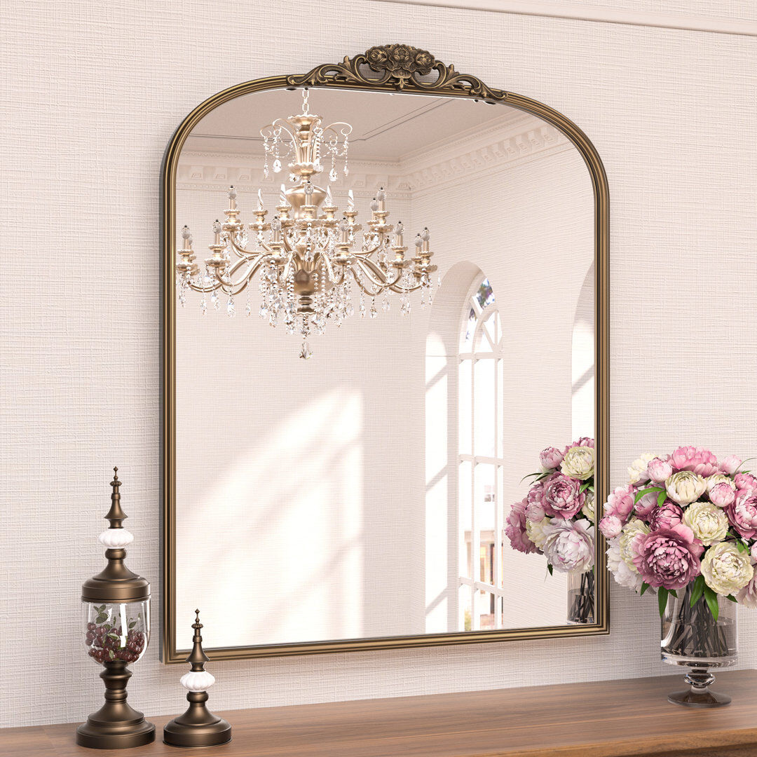 EUkeonjinn Arch Decorative Wall Accent Mirror Antique Gold 91.4cm x 76.2cm