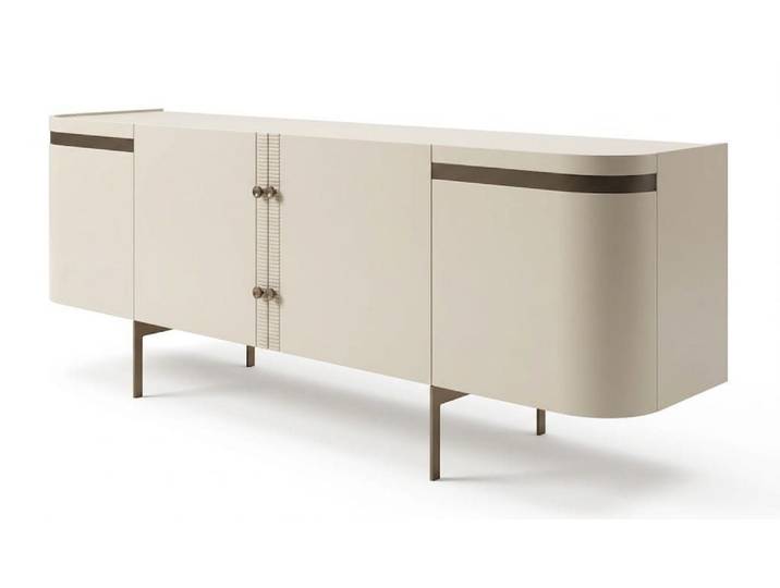 Xlmoebel Sideboard Sideboard Material Holz Moderner Stil Luxus Kommode Wohnzimmer Beige (1-tlg)