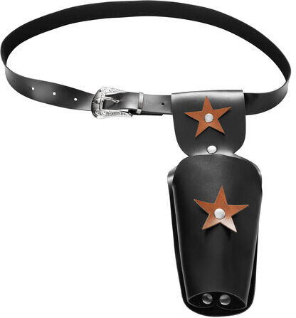 Kinder-Cowboy-Gürtel "Stern", schwarz/braun