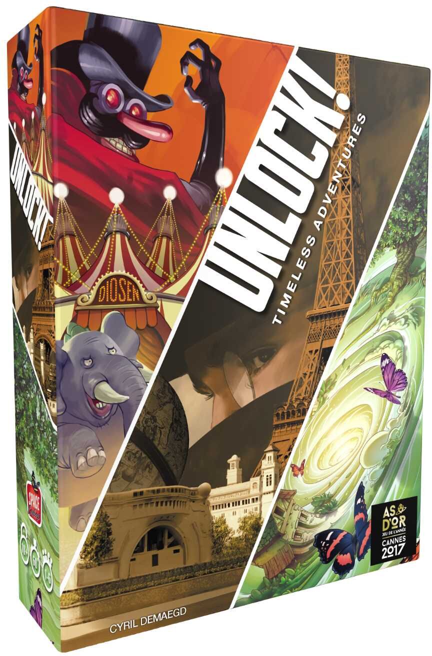 Unlock! 6 Timeless Adventures - Cooperative Card Game from Space Cowboys with App-Supported Interactive Elements