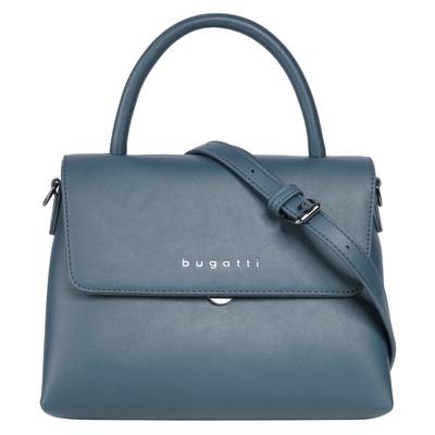 Henkeltasche BUGATTI "BUGATTI Damen ALMATA", Damen, Gr. B/H/T: 23cm x 16cm x 8cm onesize, blau, Polyurethan (PU), clean, Taschen