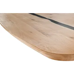 Massivholz »Tabula Rasa« Epoxid-Tischplatte oval Schweizer Kante  – erhältlich in 10 Größen